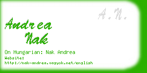 andrea nak business card